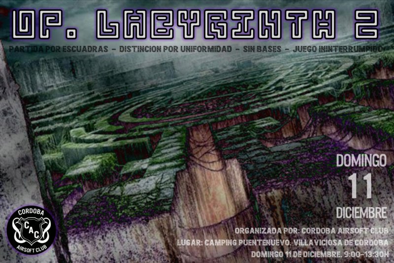 Partida Guionizada Op. Labyrinth 2. Camping Villaviciosa de Córdoba. 11 de diciembre
